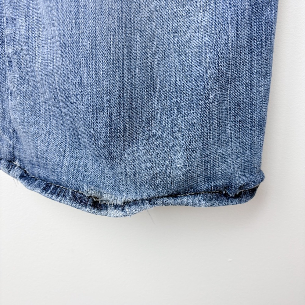 BKE Buckle‎ Tyler Straight Distressed Denim Jeans Mens 40S Blue Thick Stitch Y2K - Picture 10 of 14